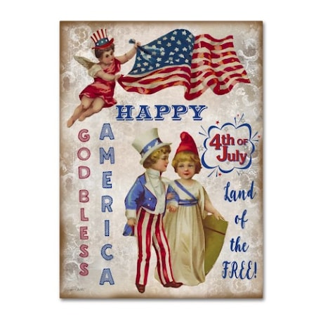 Jean Plout 'Retro Patriotic 3' Canvas Art,24x32